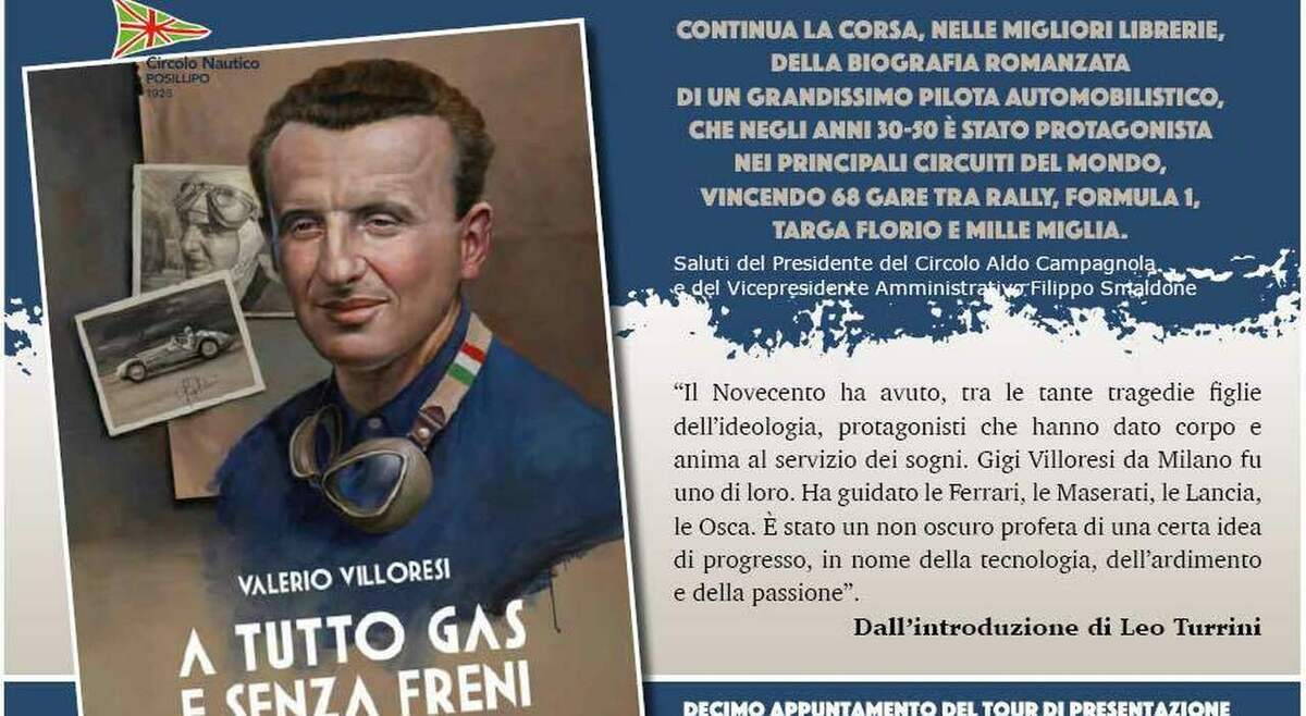 Copertina del libro dedicato al pilota Gigi Villoresi.