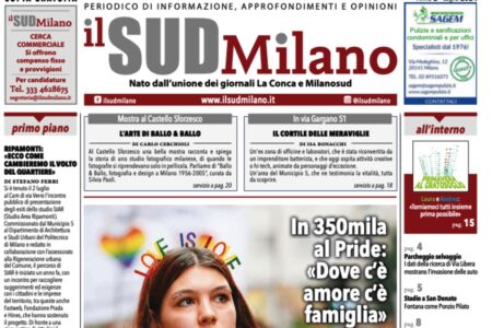 Prima pagina del numero di luglio 24 de il SUD Milano.