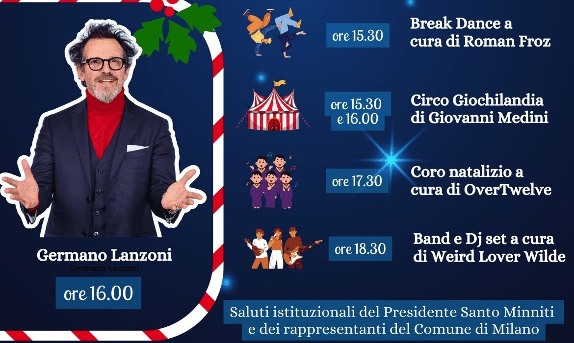 Locandina festa in piazza Frattini 1 dicembre 2024