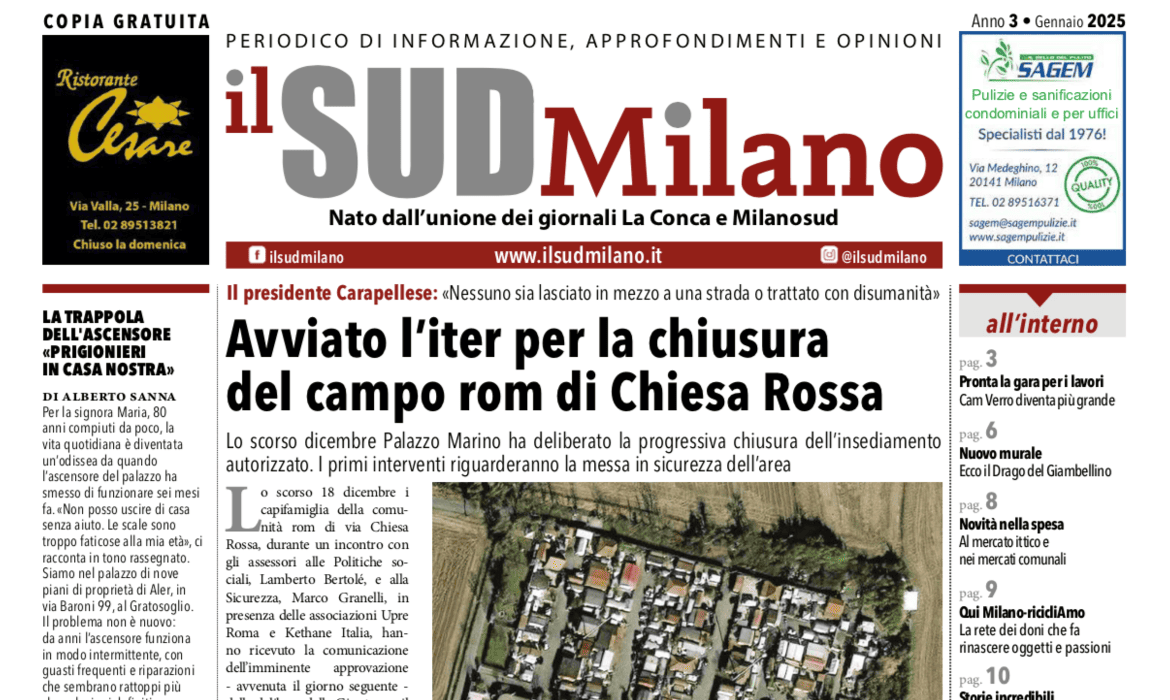 Anteprima prima pagina gennaio 2025