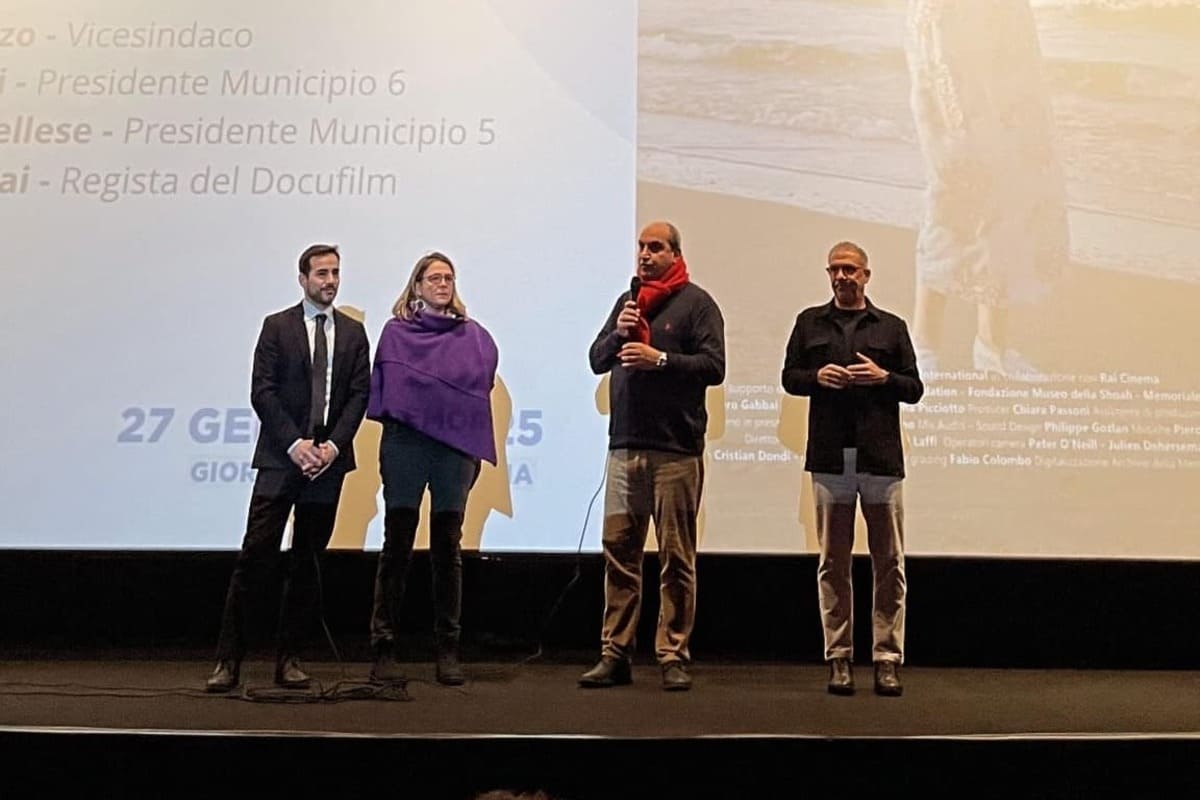 Palco proiezione al Ducale del docufilm Liliana.