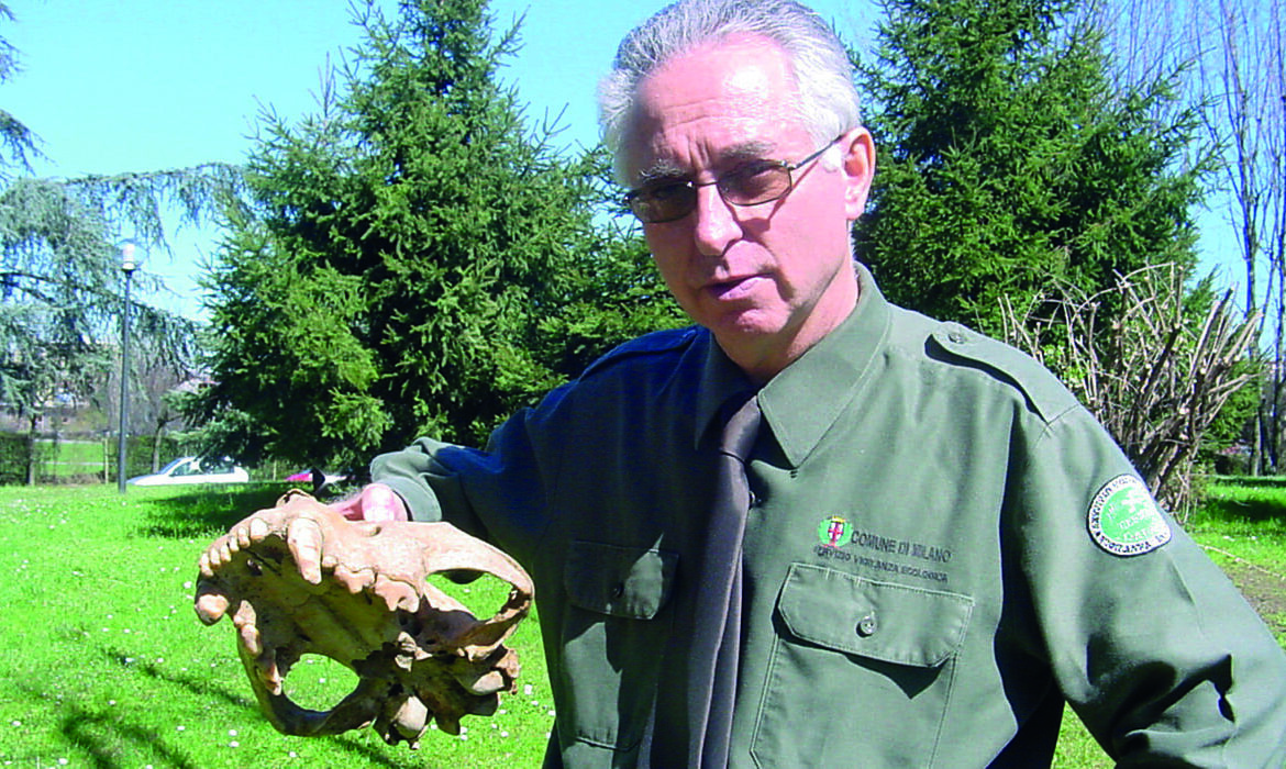 La Gev Paolo Forti con il teschio del leone.