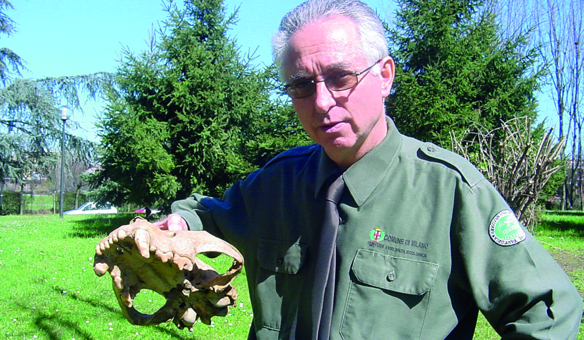 La Gev Paolo Forti con il teschio del leone.