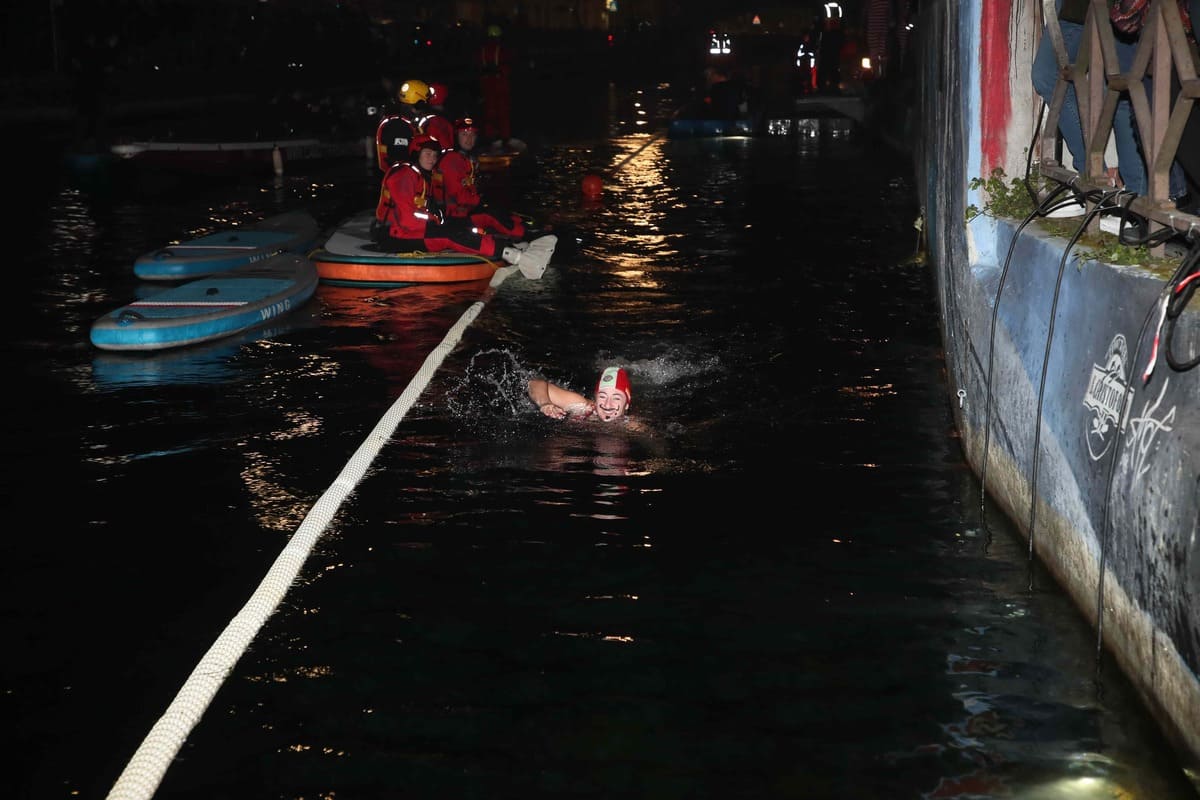 Cimento notturno del Naviglio, gennaio 2020. Foto Andrea Cherchi.